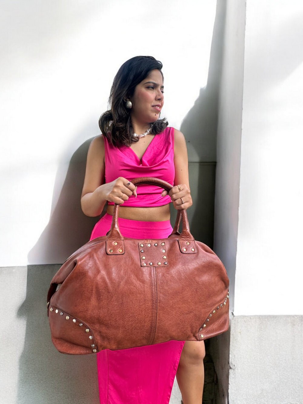 Maymith Luxe Studded Tote Duffle bag – Bold Elegance, Effortless Charm - Image 5