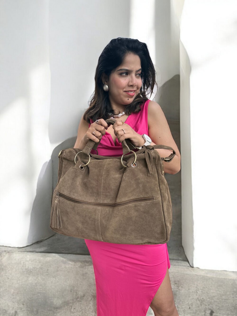 Maymith Luxe Suede Carryall – Effortless Chic, Everyday Essential - Image 6