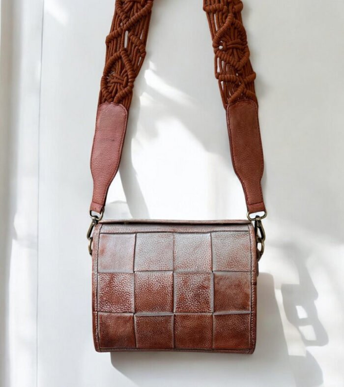 Maymith Woven Strap Leather Sling – A Statement of Art & Elegance