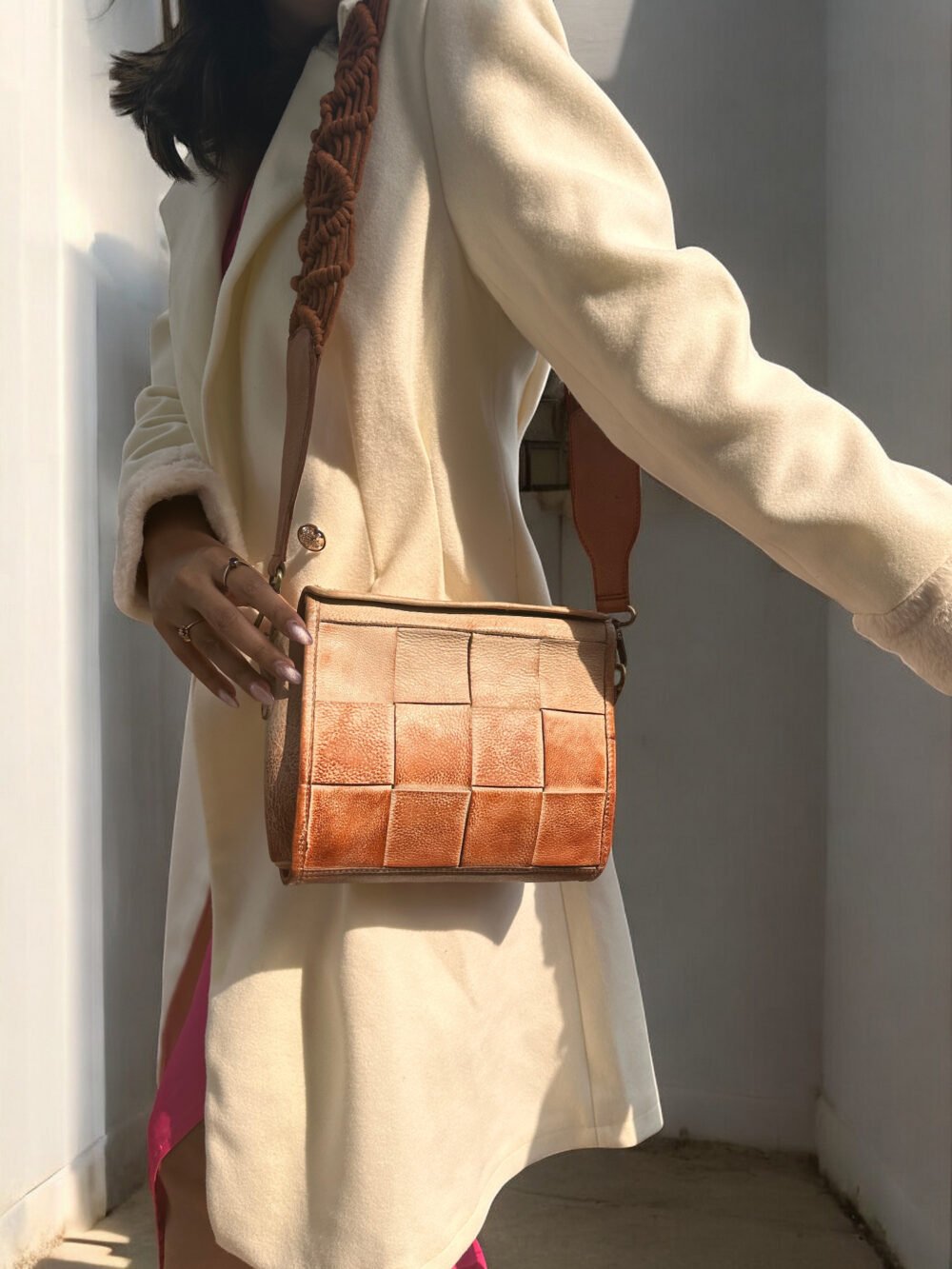 Maymith Woven Strap Leather Sling – A Statement of Art & Elegance - Image 6
