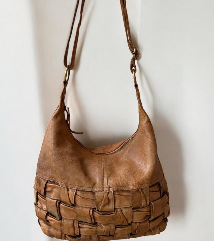 Maymith Luxe Handwoven Leather Hobo Bag – Effortless Elegance, Everyday Comfort