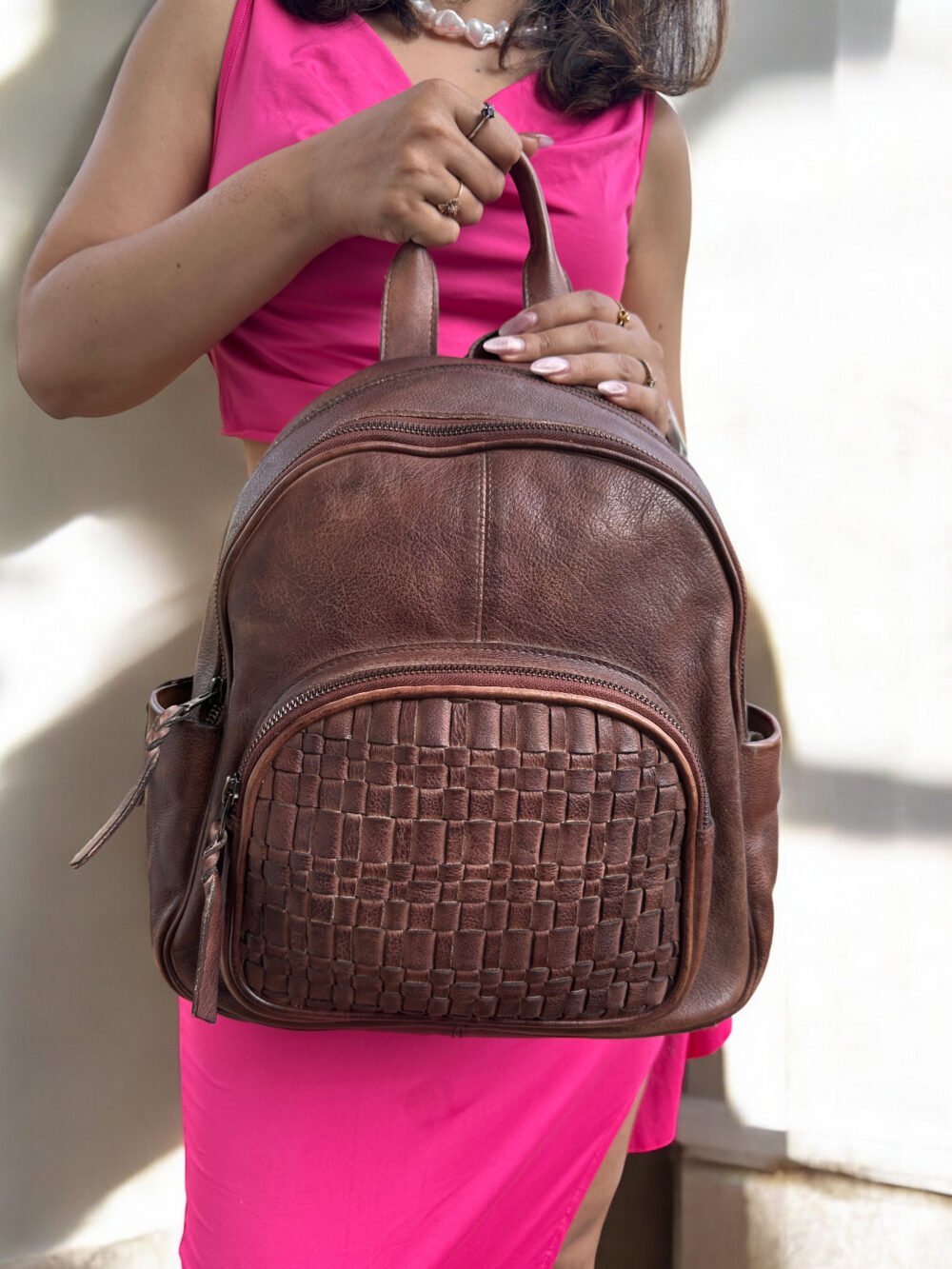 Maymith Vintage Woven Backpack – Classic Craftsmanship Meets Everyday Functionality - Image 6