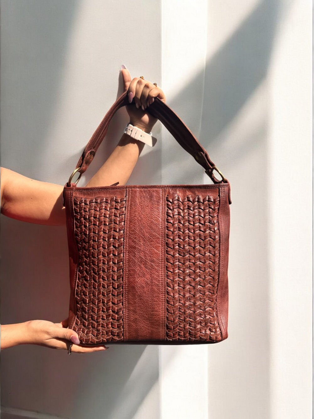 Maymith Rustic Weave Tote – Timeless Elegance, Everyday Function - Image 4