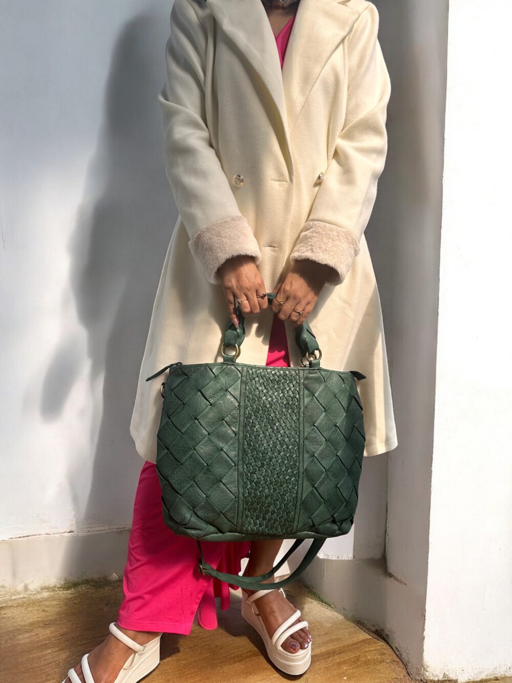 Maymith Emerald Woven Tote – A Statement of Luxury & Craft - Image 6