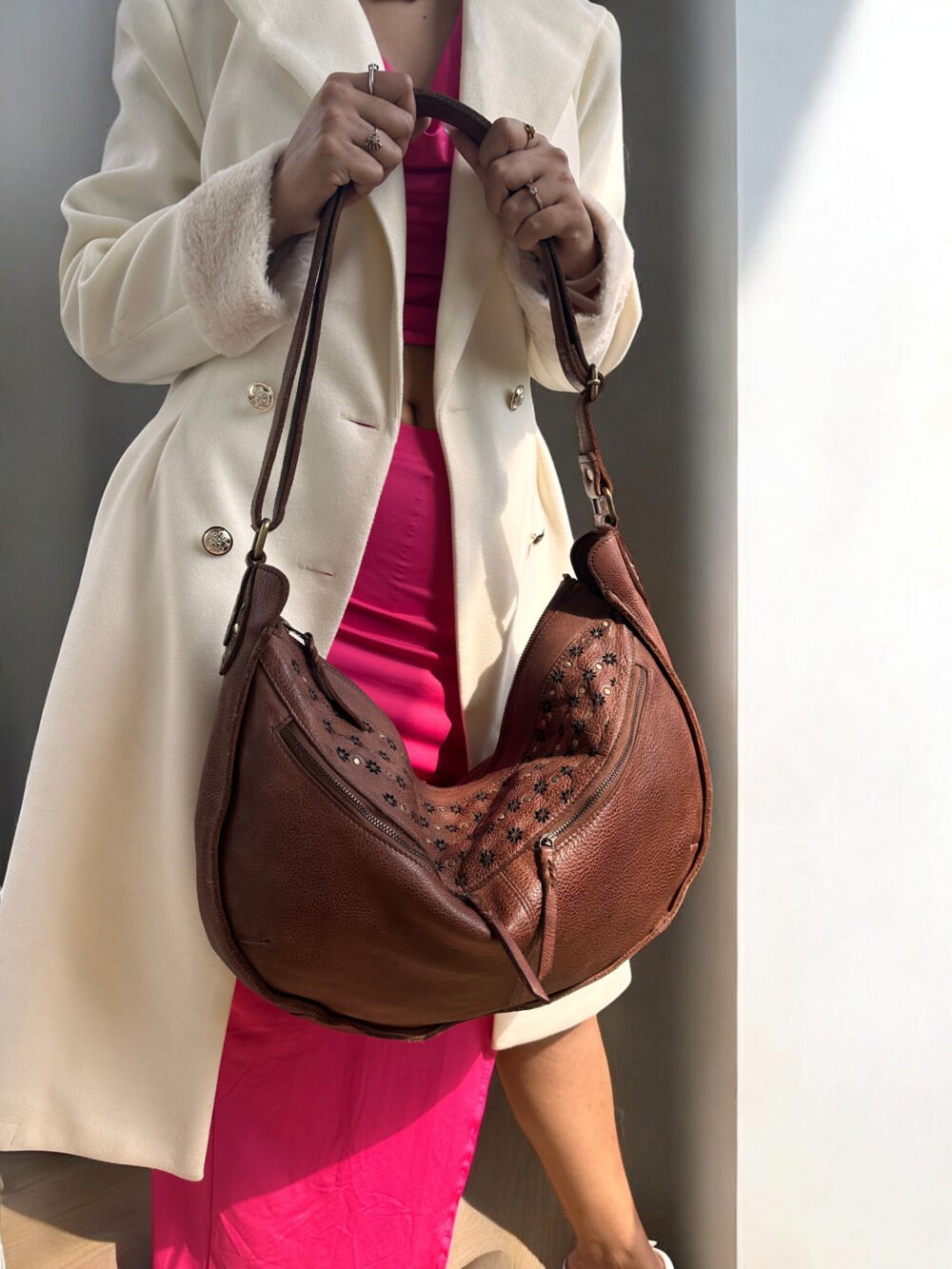 Maymith Rustic Bloom Hobo – Effortlessly Chic, Undeniably Bold - Image 2