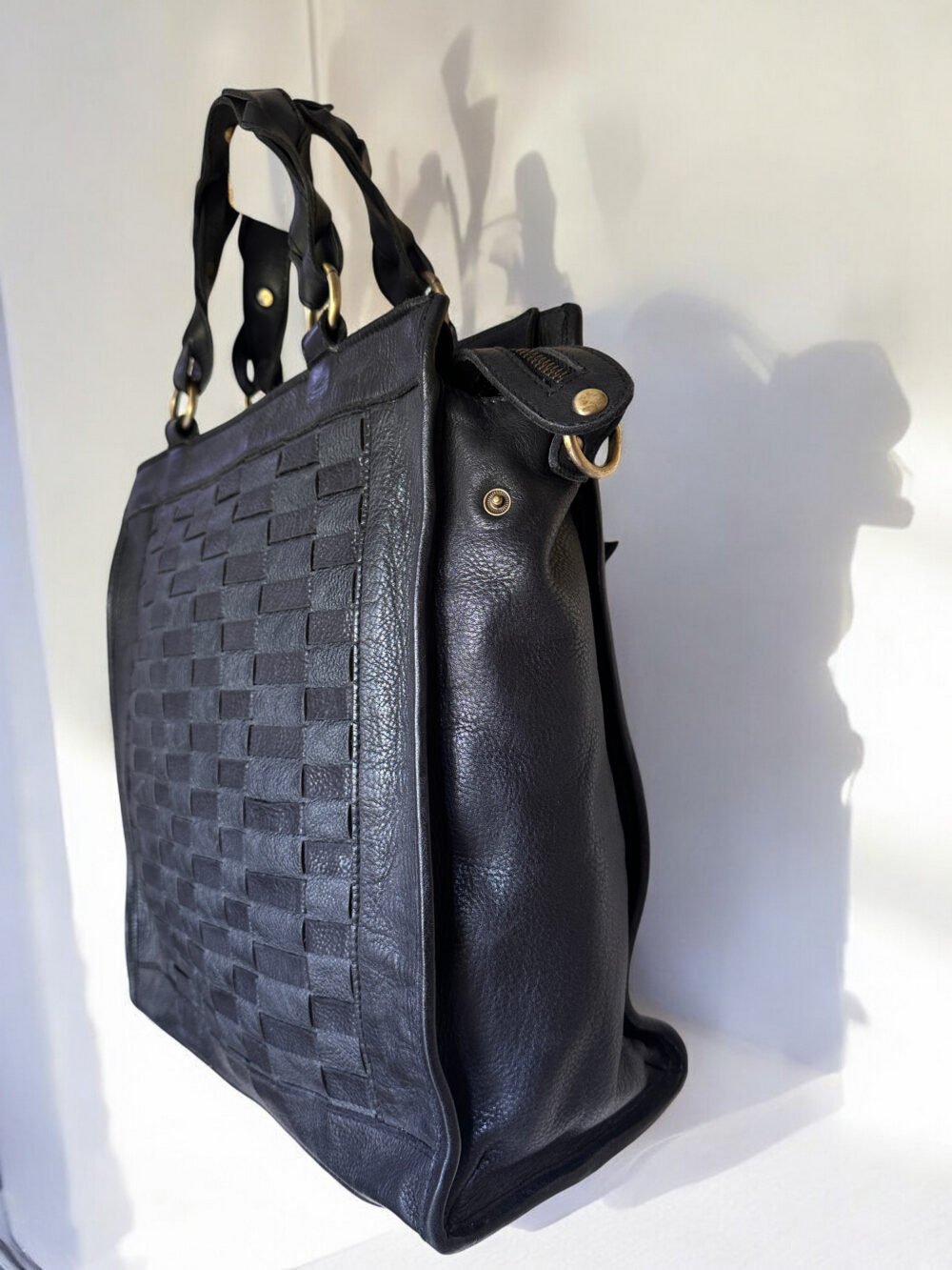 Maymith Noir Weave Tote – Bold, Chic & Timeless - Image 5