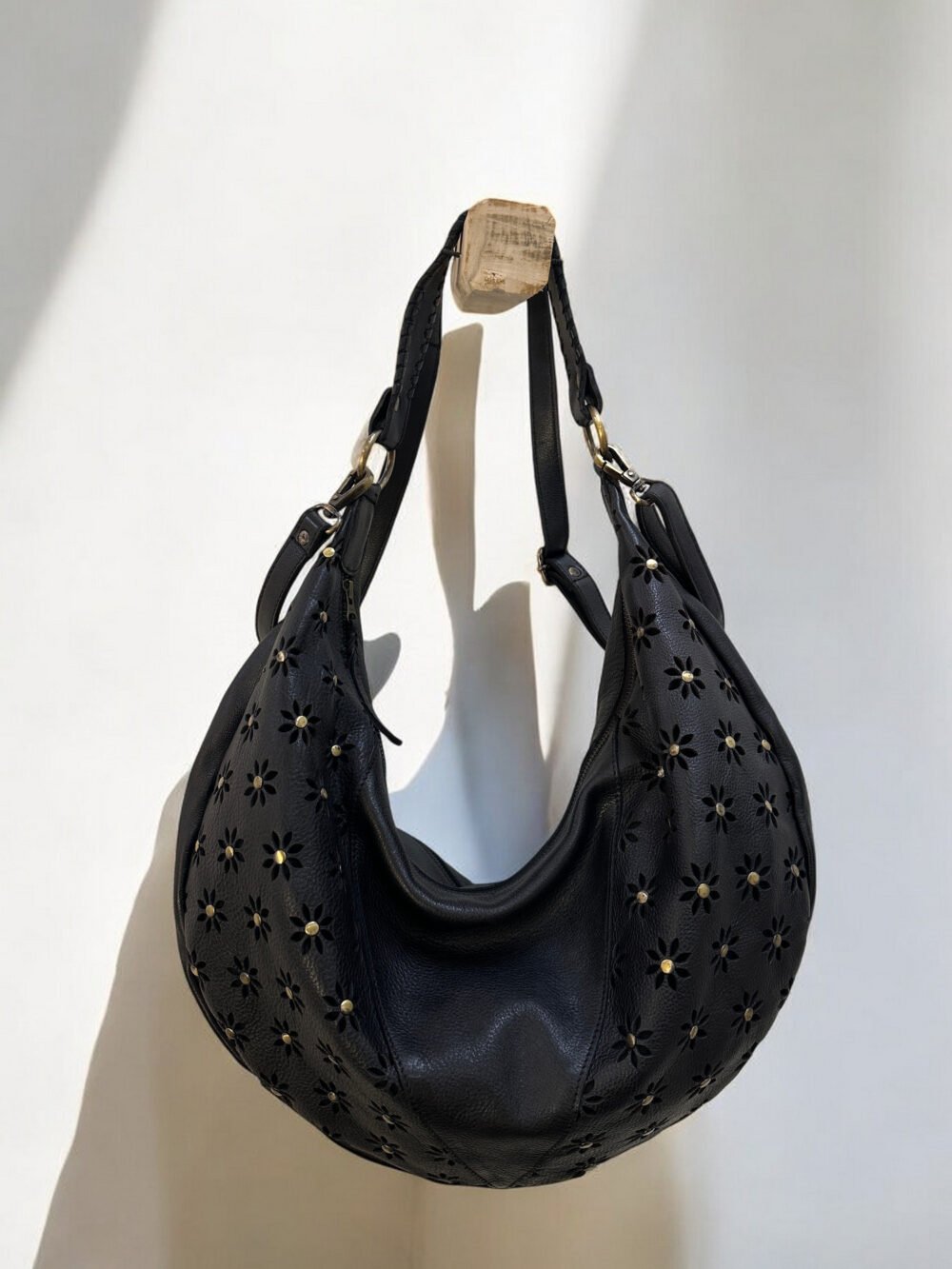 Maymith Midnight Bloom Hobo – Edgy Elegance, Timeless Appeal