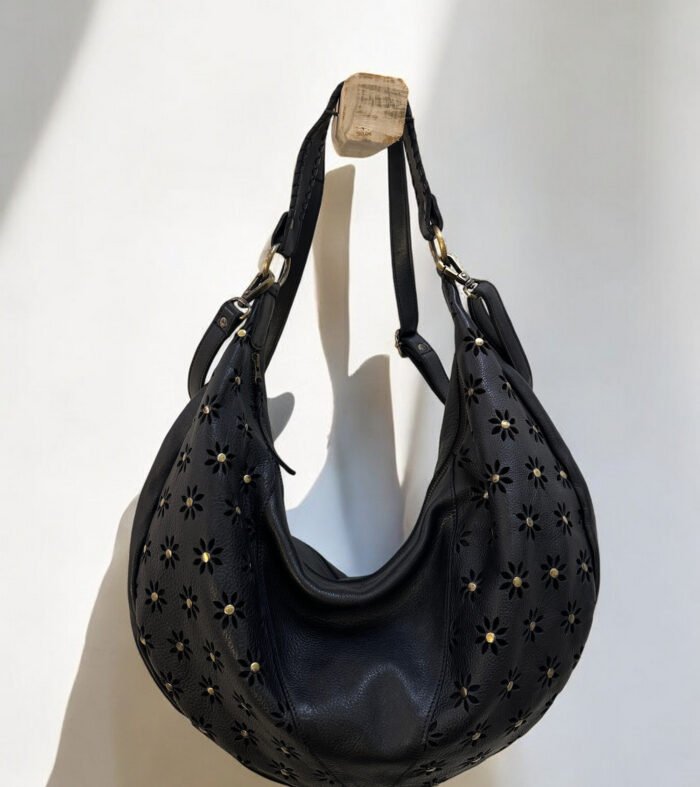 Maymith Midnight Bloom Hobo – Edgy Elegance, Timeless Appeal