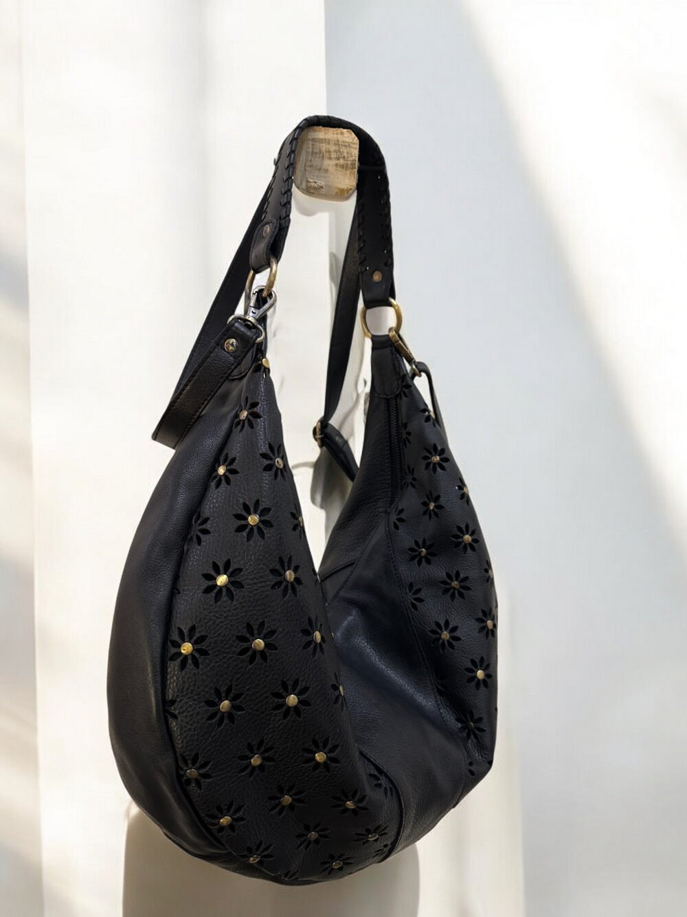 Maymith Midnight Bloom Hobo – Edgy Elegance, Timeless Appeal - Image 5