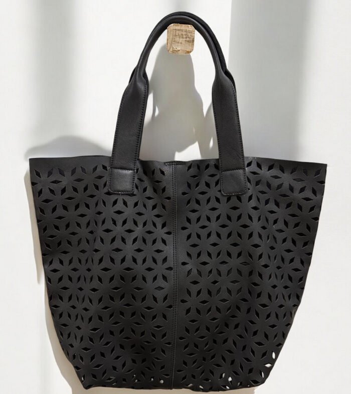 Maymith Midnight Cutout Tote – Bold, Chic & Spacious