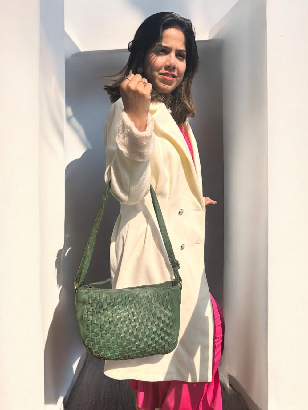 Maymith Emerald Woven Sling – Effortless Charm, Timeless Style - Image 7