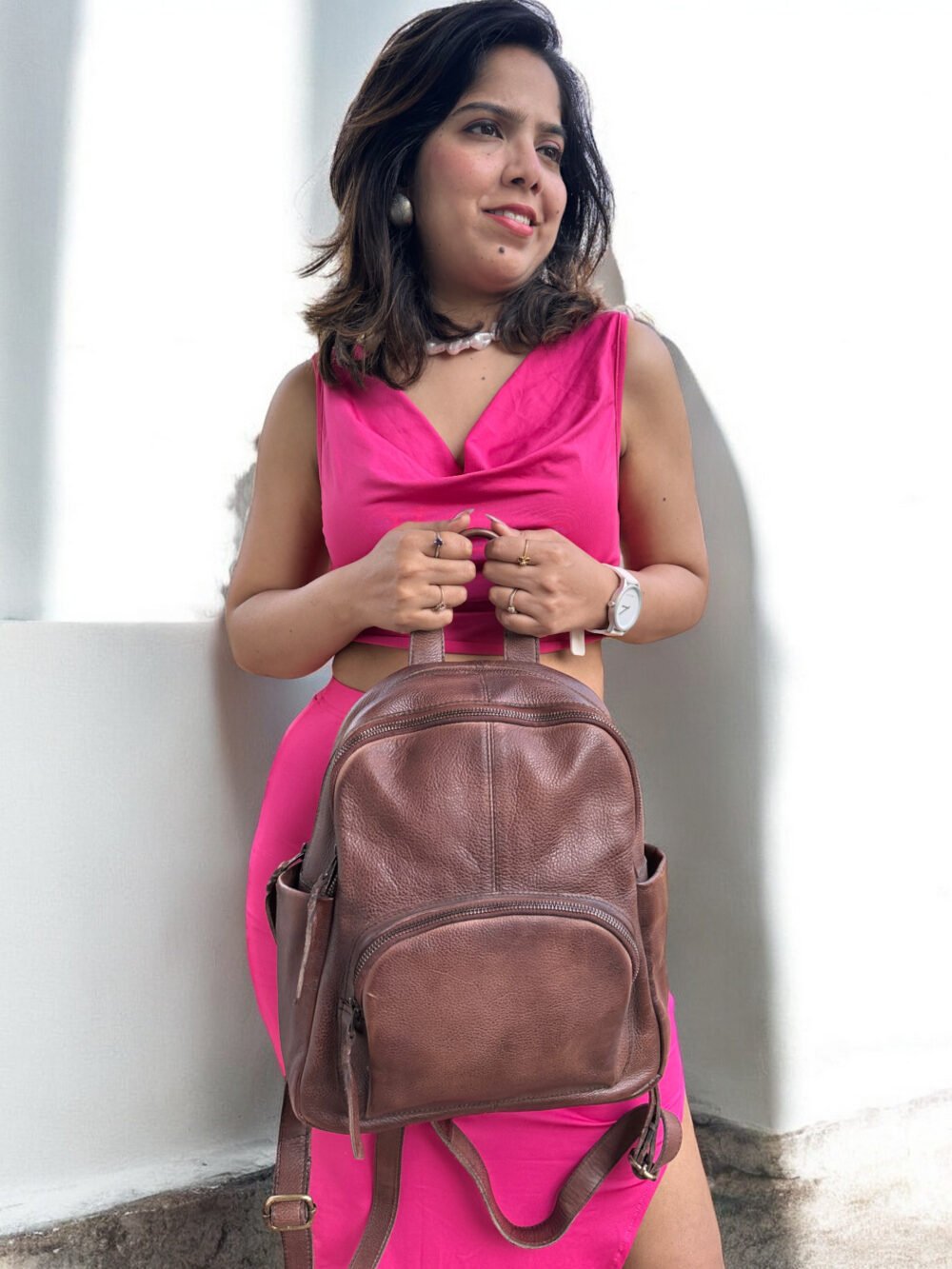 Maymith Classic Leather Backpack – Style, Strength & Sophistication - Image 4